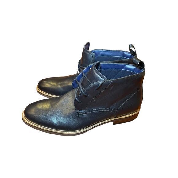 NWOT Steve Madden Men's 8 Chevy Chukka Boot Men Black & Brown Lace Up Dress Boot - Picture 12 of 16